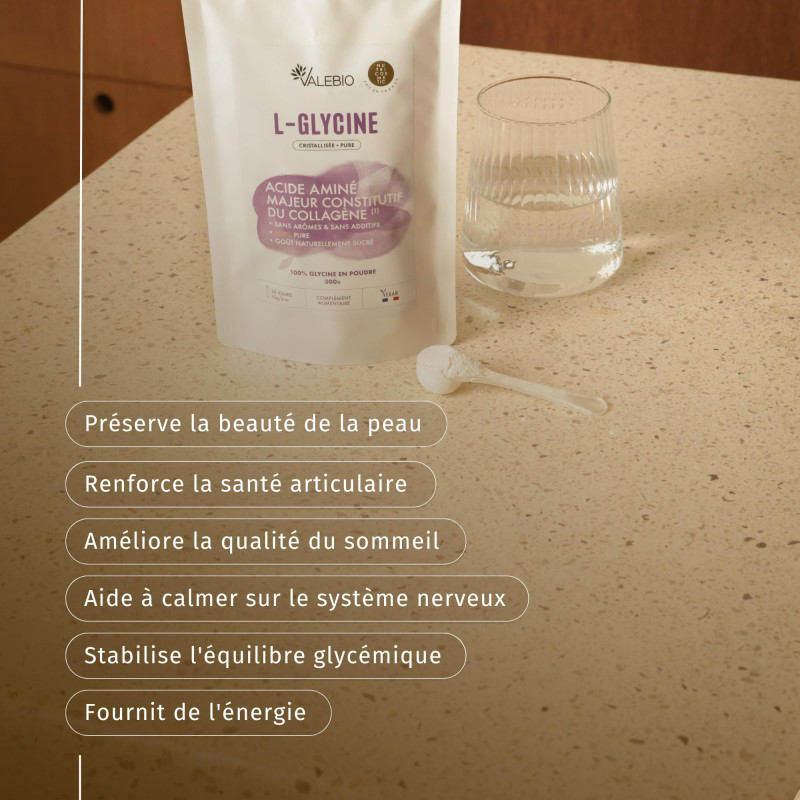 Valebio L-glicina en polvo,...