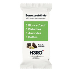 H3RO Barrita proteica de pistacho y chocolate, 52 g