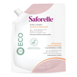 Saforelle Gel de baño ultra hidratante, recambio ecológico, 500 ml