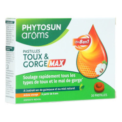 Phytosun Arôms Pastillas para la tos y la garganta Max, 20 pastillas