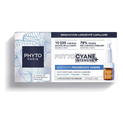 Phyto Phytocyane Intensive+ para hombre, 12 viales de 5 ml