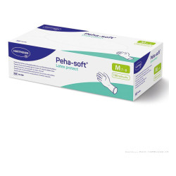 Guantes HARTMANN Peha-soft Latex protect L, 100 unidades