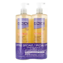Agua termal Jonzac Nutritiva AP+ Aceite limpiador relipidante ecológico 2 x 500 ml