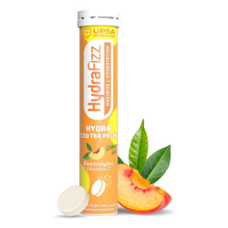 UPSA Hydrafizz Hydra Iced Tea Melocotón, 16 comprimidos efervescentes