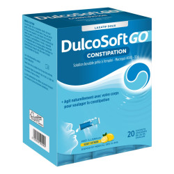 DulcoSoft GO, solución oral con sabor a limón, 20 sobres monodosis de 20 ml