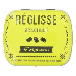 Estipharm Pastillas de regaliz sin azúcar añadido, 14 g