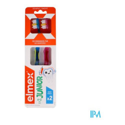 Cepillo de dientes Elmex Junior suave, de 6 a 12 años, x2