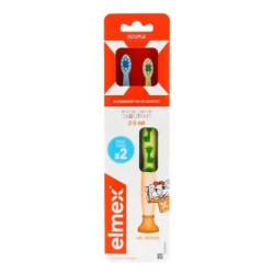 Elmex Cepillo de dientes para principiantes de 0 a 3 años, pack de dos