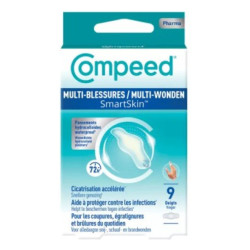 Compeed Smartskin: Apósitos multiuso para lesiones, especiales para los dedos. Caja de 9 unidades