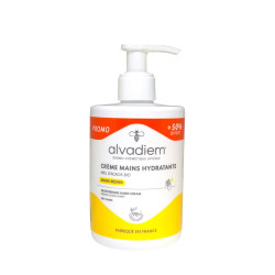 Alvadiem Crema hidratante para manos con miel de acacia ecológica, 250 ml