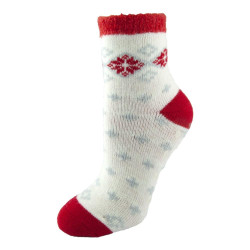 Airplus Aloe Cabin Socks: calcetines hidratantes para mujer, Flocon rouge, tallas 35-41
