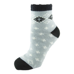 Airplus Cabin Socks: calcetines cálidos con aloe y copos de nieve, negros, tallas 35-41, 1 par