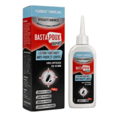BastaPoux Loción de tratamiento contra piojos y liendres Expert - Frasco de 200 ml
