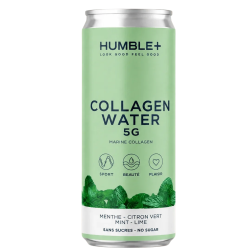 Humble+ Agua con colágeno, menta y lima, 330 ml