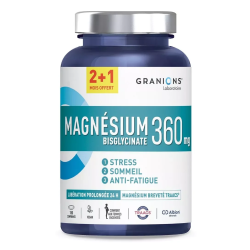Granions Bisglicinato de magnesio 360 mg - Equilibrio nervioso y muscular - 180 comprimidos