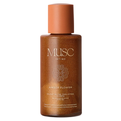 Aceite íntimo con purpurina «Glow» de Amber Flower, 100 ml