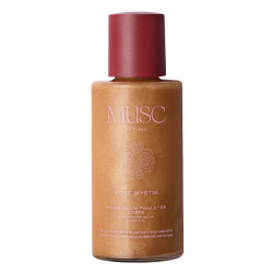 Musc Intime Aceite corporal brillante con purpurina Rosa Mística 100 ml