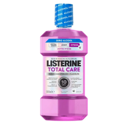 Enjuague bucal Listerine Total Care con flúor, sabor intenso a menta, sin alcohol, 500 ml