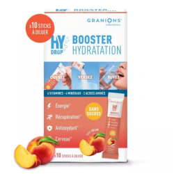 Granions Hydrop Sticks: hidratación y electrolitos 5 en 1, sabor a melocotón - 10 sobres