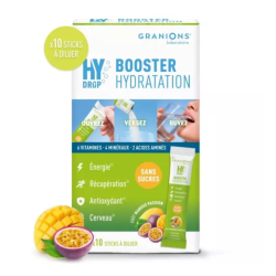 Granions Hydrop Sticks: hidratación y electrolitos 5 en 1, sabor a mango y maracuyá - 10 sobres
