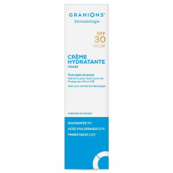Granions Dermatología Crema hidratante SPF 30 con niacinamida y ácido hialurónico, 40 ml