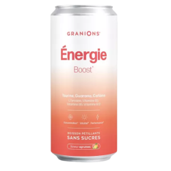 Granions Énergie Boost, bebida gaseosa sin azúcares con sabor a cítricos - 330 ml