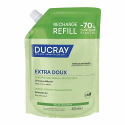 DUCRAY EXTRA-SUAVE - Recambio ecológico de champú dermoprotector, 400 ml