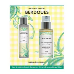 Set Berdoues: Eau de Toilette de Coco y Bergamota 30 ml + Bruma con purpurina de Coco y Bergamota 100 ml