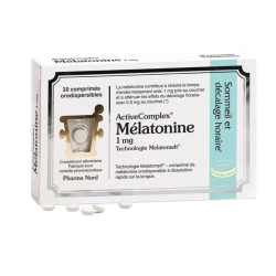 Pharma Nord ActiveComplex Melatonina para el sueño y el jet lag, 30 comprimidos
