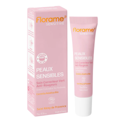 Florame Sensitive, tratamiento corrector verde ecológico contra las rojeces, 15 ml