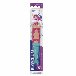 Elgydium Kids Mermaid, de 2 a 6 años. Cepillo de dientes para niños