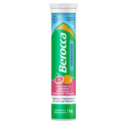 Berocca Hidratación con sabor natural a cítricos - 16 comprimidos efervescentes