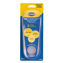 Las plantillas Scholl Tri-Comfort son adecuadas para las tallas de calzado del Reino Unido 3–6