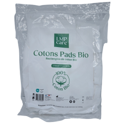 LMP Care – Discos de algodón ecológicos x200 – Discos rectangulares de algodón ecológico