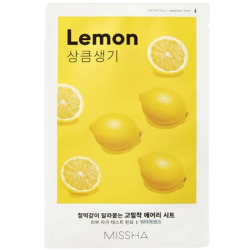 Mascarilla de tela MISSHA Airy Fit con aroma a limón x1