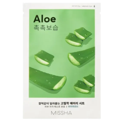 Mascarilla de tela Missha Airy Fit con aloe x1