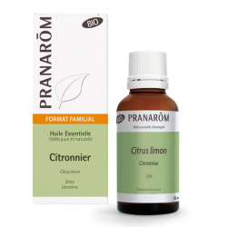 Aceite esencial de limonero (Citrus limon) ecológico de Pranarôm, 30 ml