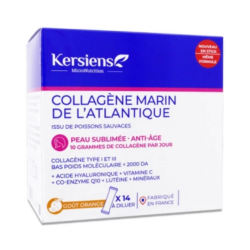 Colágeno marino del Atlántico «Piel sublime» antiedad - 14 sobres con sabor a naranja