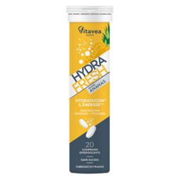Vitavea Hydra Fresh con sabor a piña - tubo de 20 comprimidos efervescentes