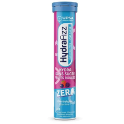 Upsa HydraFizz Hydra sin azúcar, sabor a frutos rojos - tubo de 16 pastillas efervescentes