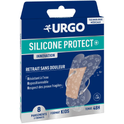 Urgo Silicone Protect+ Apósitos para niños, paquete de 8