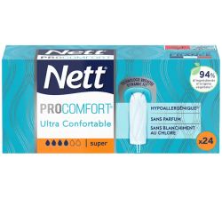 NETT – ProComfort® Tampones Super sin aplicador, caja de 24