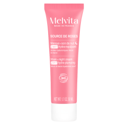 Melvita Mascarilla 2 en 1 Hidratante y Voluminizadora «Fuente de Rosas» 50 ml