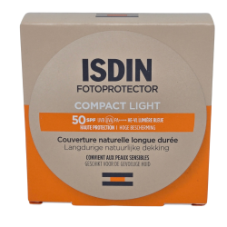 Isdin Fotoprotector Compact Cobertura Natural de Larga Duración SPF50 10 g - Tono: Light