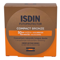Isdin Fotoprotector Compact Cobertura Natural de Larga Duración SPF50 10 g - Tono: Bronce