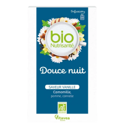 Vitavea Santé BioNutrisanté Infusión ecológica «Douce Nuit» con sabor a vainilla, 20 bolsitas