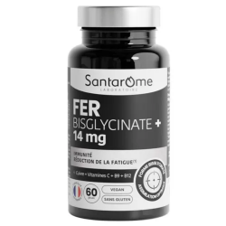 Santarome Bisglicinato de hierro 14 mg: fatiga e inmunidad, 60 cápsulas