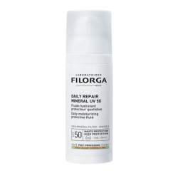 Filorga Daily Repair Mineral UV 50 - Fluido hidratante protector diario SPF 50 - Rostro - Pieles sensibles, 50 ml