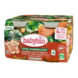 Babybio Pack «Mis primeras verduras» - 100 % de granjas x4