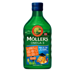Mollers Aceite de hígado de bacalao con frutas variadas, 250 ml